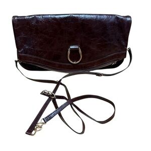 Elegant Brown Leather Clutch